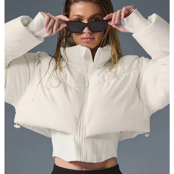 Alo Yoga Main Act Corset Puffer (S) NWT